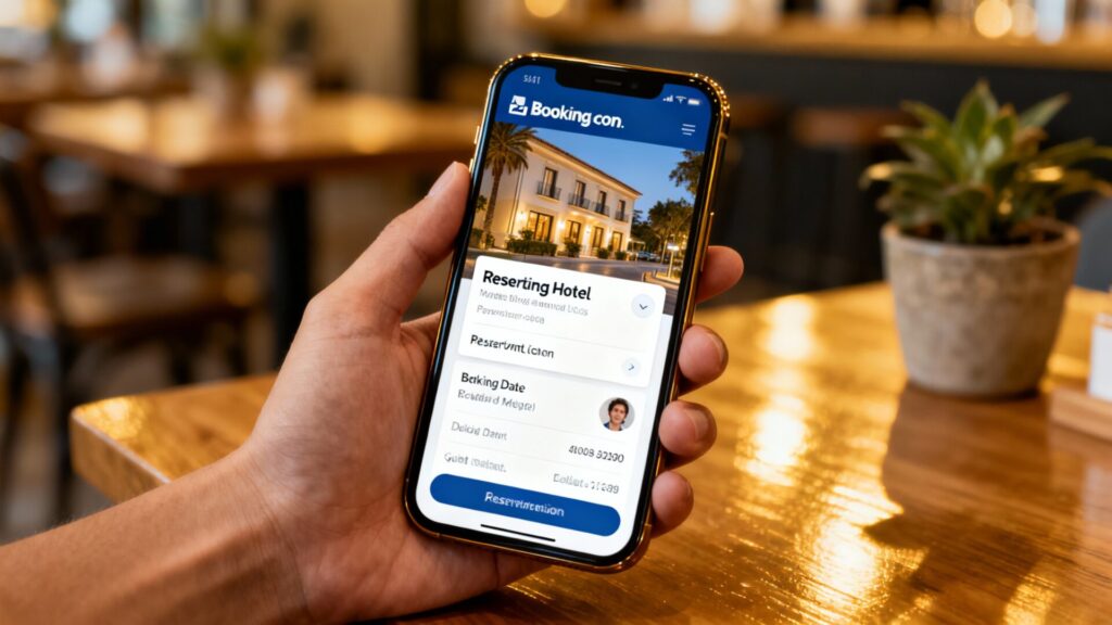 Vérifier une réservation sur booking sans aucun texte
